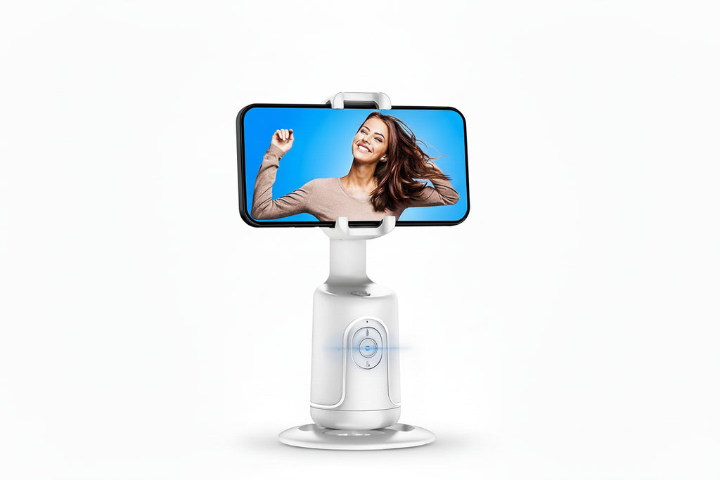 Support téléphone intelligent facial IA et rotation 360°